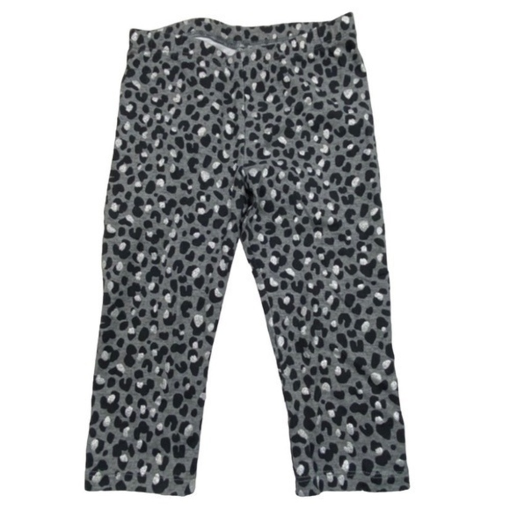 The Childrens Place Capri Legging Pants Girls‎ Size S Leopard Print Gray Black